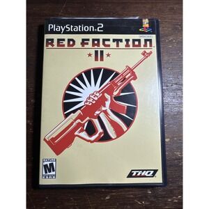 Red Faction II - (Sony PlayStation 2 PS2, 2002) *CIB* VGC* Black Label* Tested!